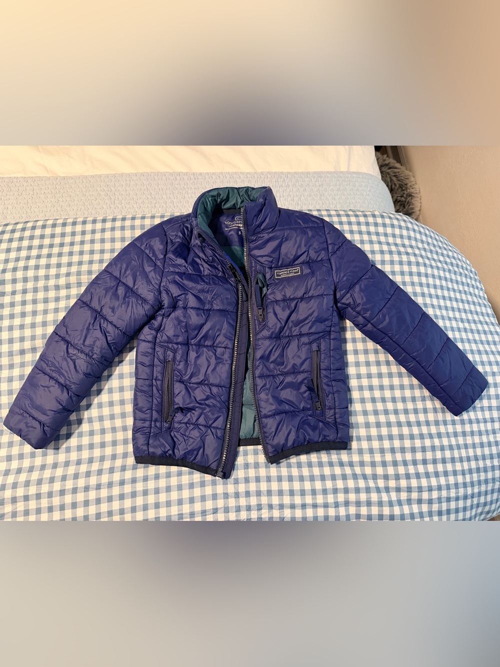 Vineyard Vines Boys' Royal Blue Quilted Puffer Jacket